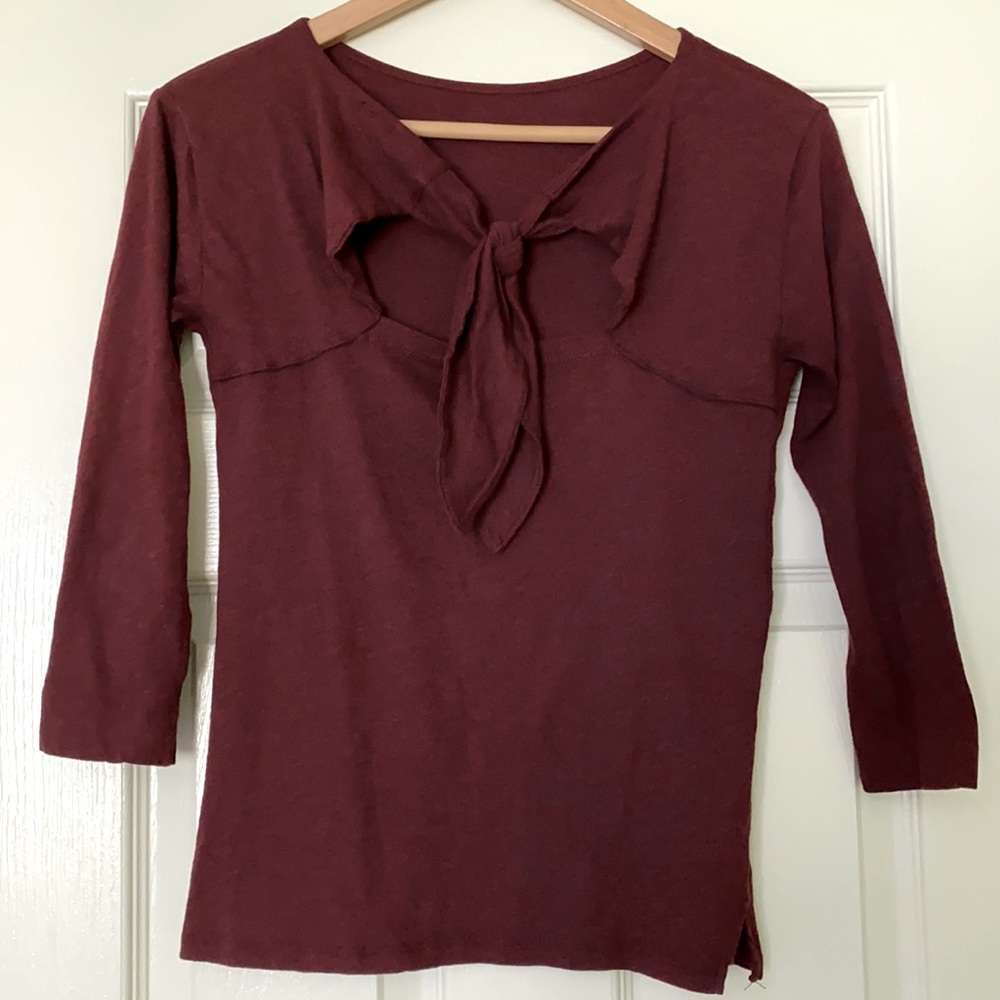 JCrew bow back top